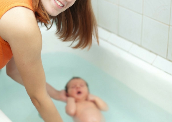 baby bath time